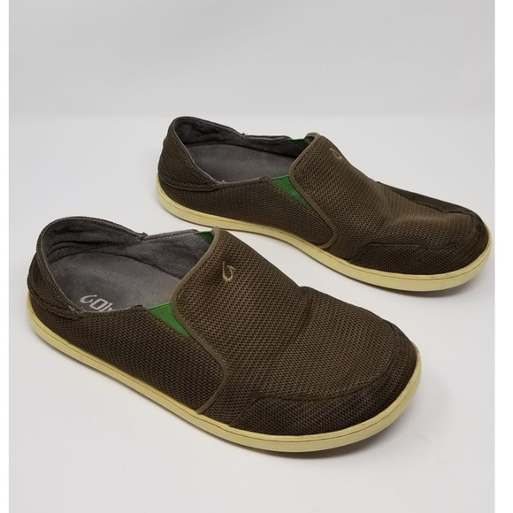 Oluaki Nohea Mesh Slip On Mustang - Lime Peel Mens Athletic Comfort Shoe 9 - Picture 2 of 6